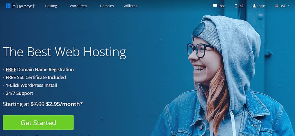 blue host home page