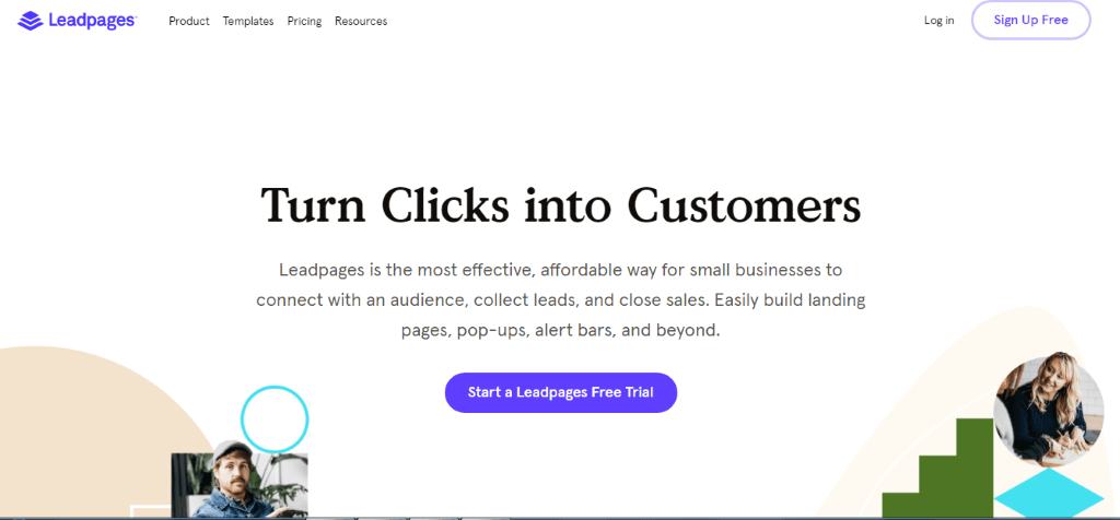 LeadPages homepage