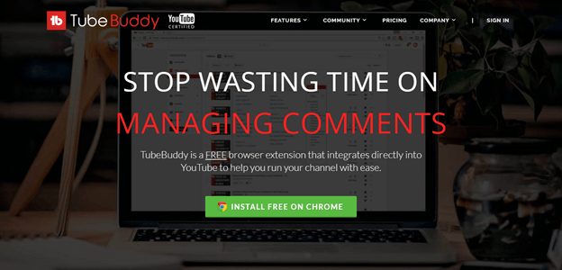 Tubebuddy startpagina