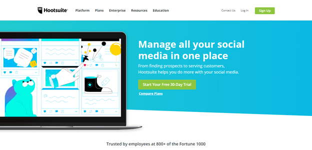 hootsuite home page