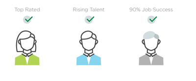 upwork stijgend talent badge