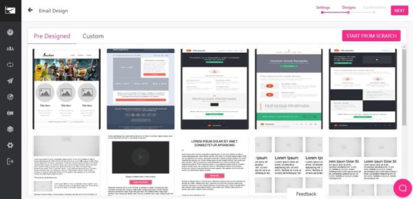 sendlane pre designed email designs