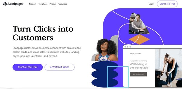 Leadpages-Startseite