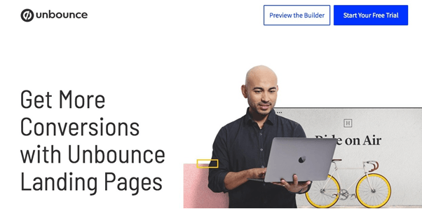 unbounce homepage