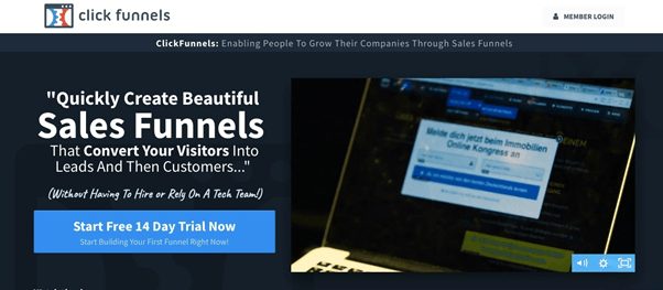 click funnels home page