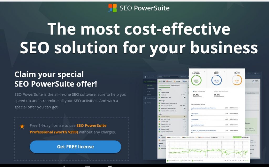 SEO PowerSuite gratis licentie krijgen