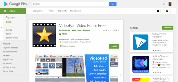 VideoPad Video Editor 