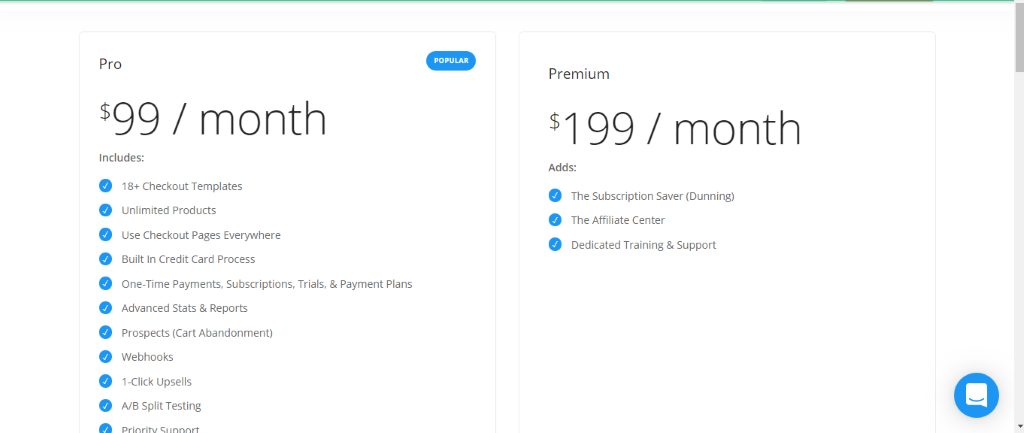 SamCart Pricing plan