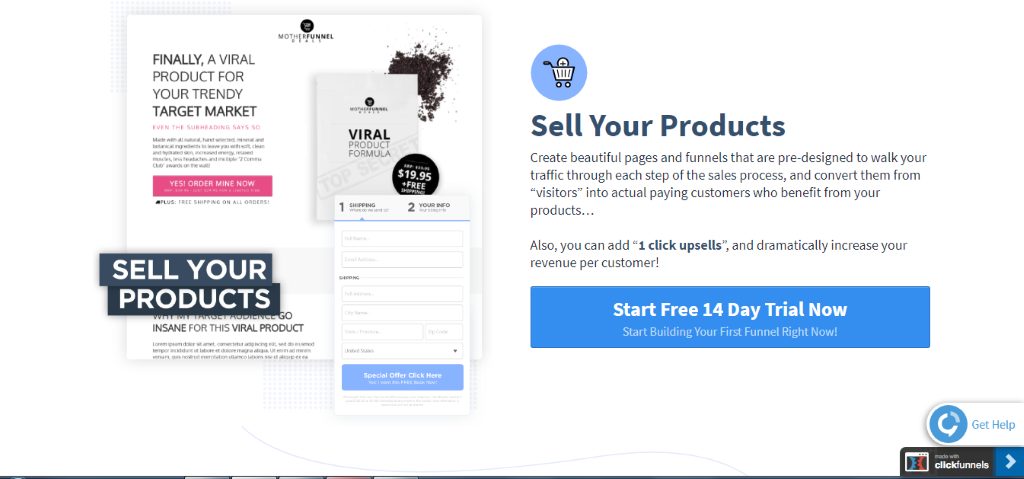 SamCart has a 14 day Free Trial to Start Now