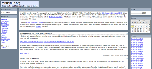 VirtualDub homepage