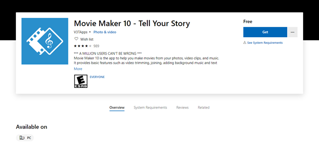 Windows Movie Maker gratuit