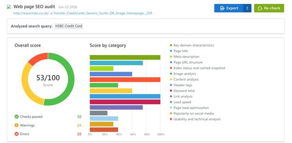 SE Ranking Comprobador SEO On-page 