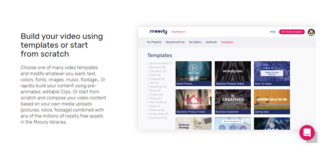 Moovly video templates
