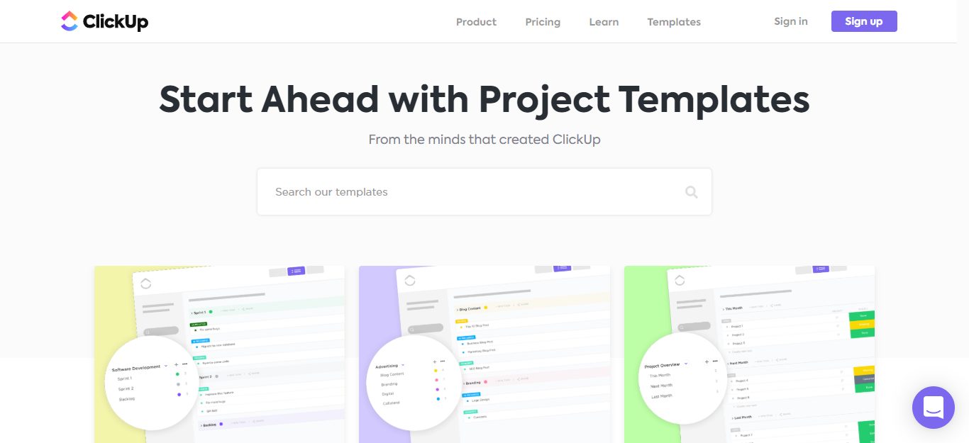 clickup review templates