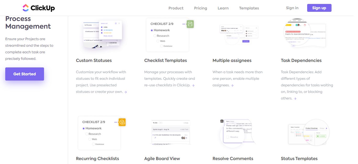 clickup process management