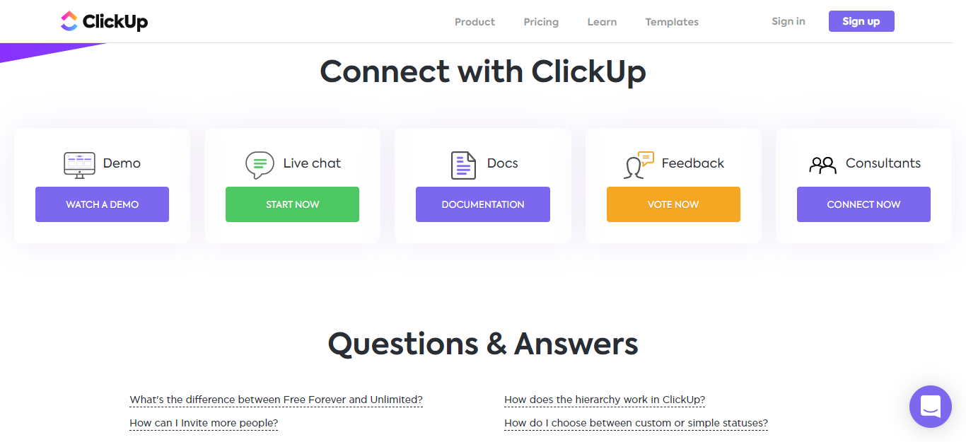 clickup support