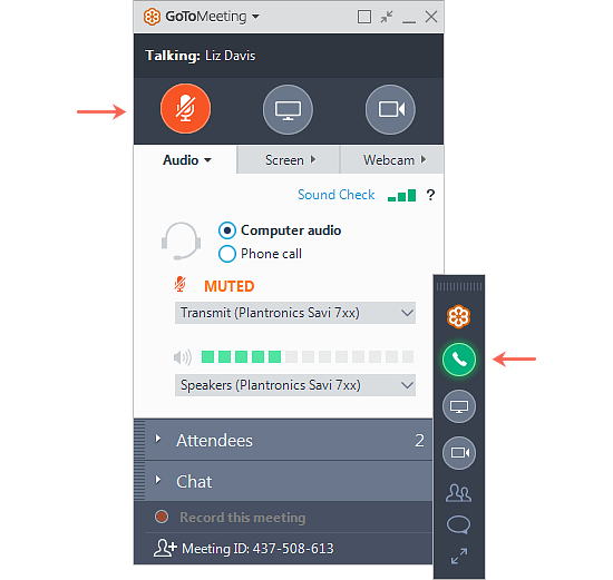 gotomeeting vs gotowebinar audio