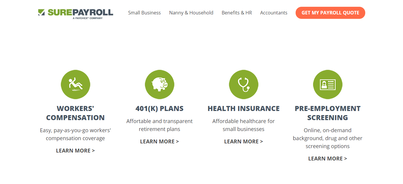 surepayroll benefits