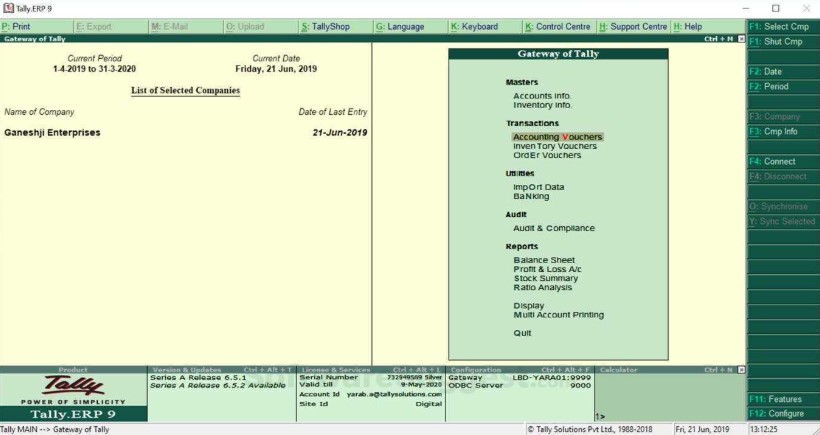 tally 7.2 password recovery software