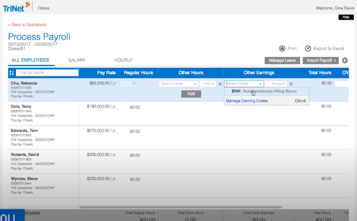 trinet hr passport and other systems