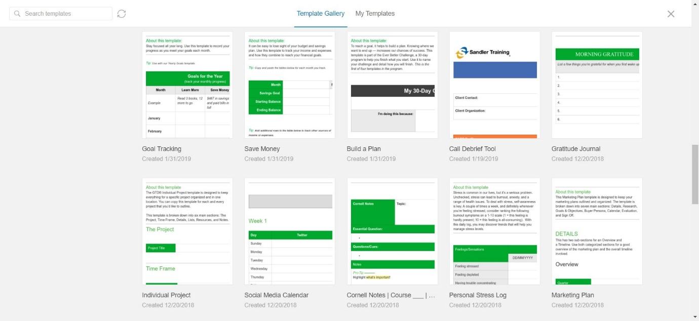 evernote templates for business expenses