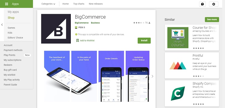 características de bigcommerce