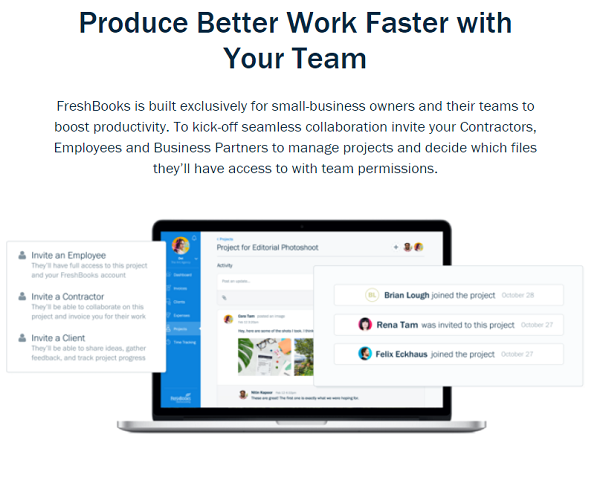 freshbooks Project Management