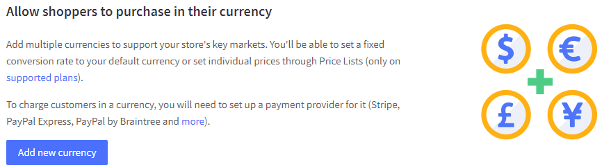 bigcommerce multi currency