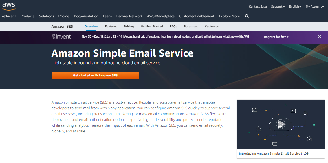 amazon eenvoudige e-mailservice