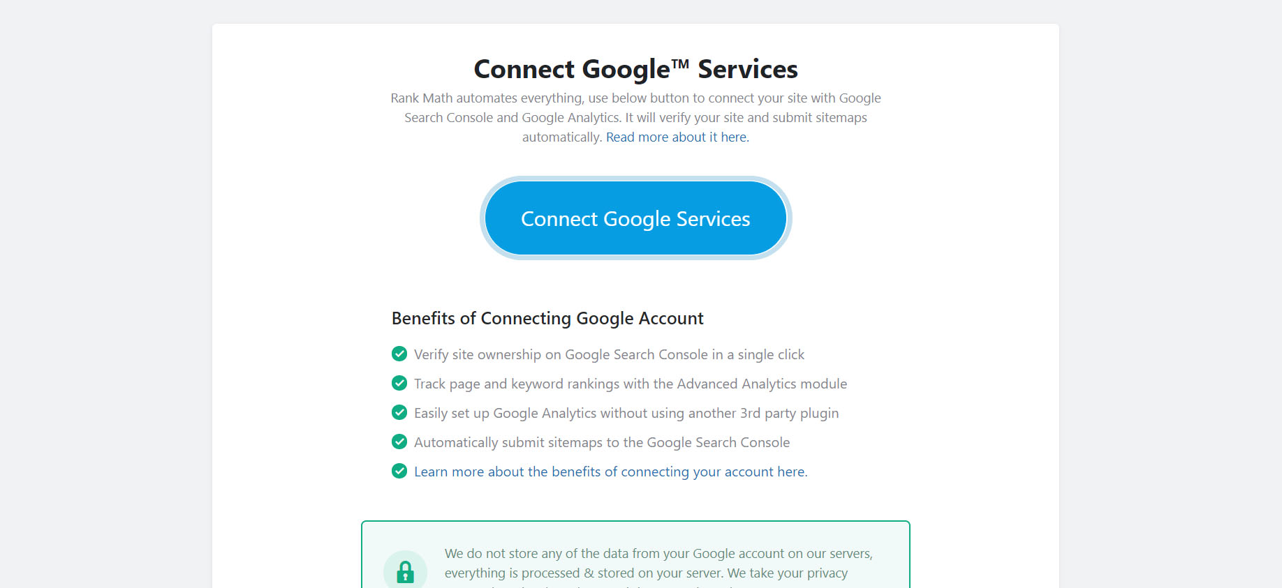 Connecting Your Google Account