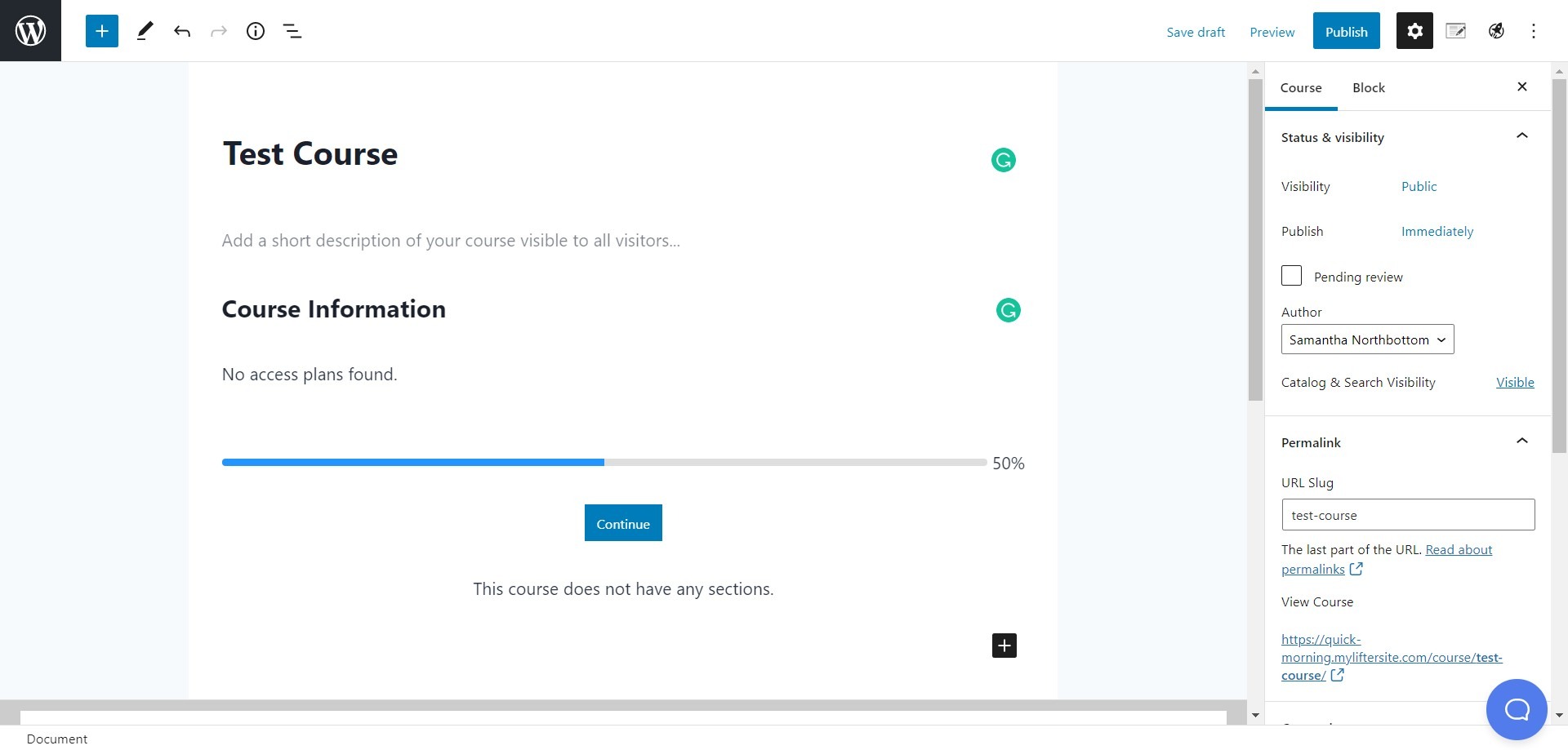 LifterLMS Course