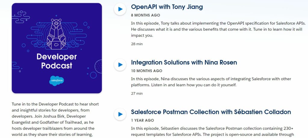 Les podcasts Salesforce fournissent des informations précieuses sur l'intégration