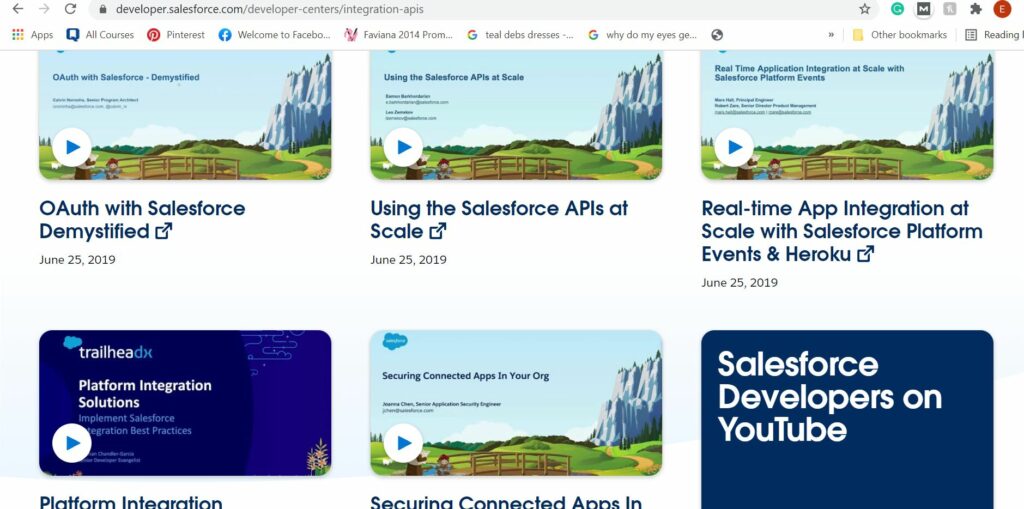 Salesforce have helpful video content explaining APIs and integration 