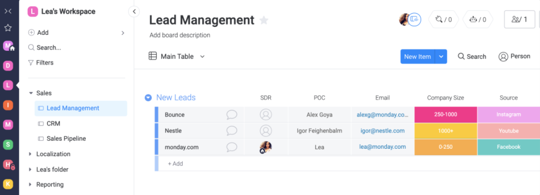 Monday.com vs Smartsheet workspace