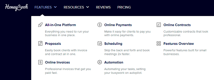HoneyBook Features