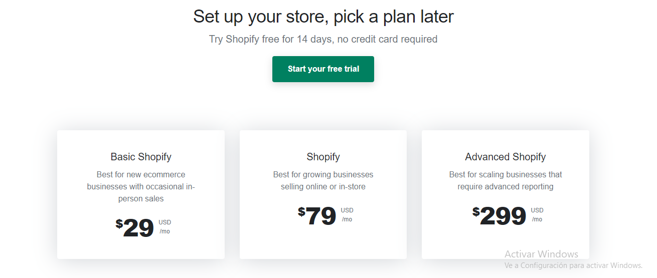 Cómo encontrar el mejor plan de precios de Shopify