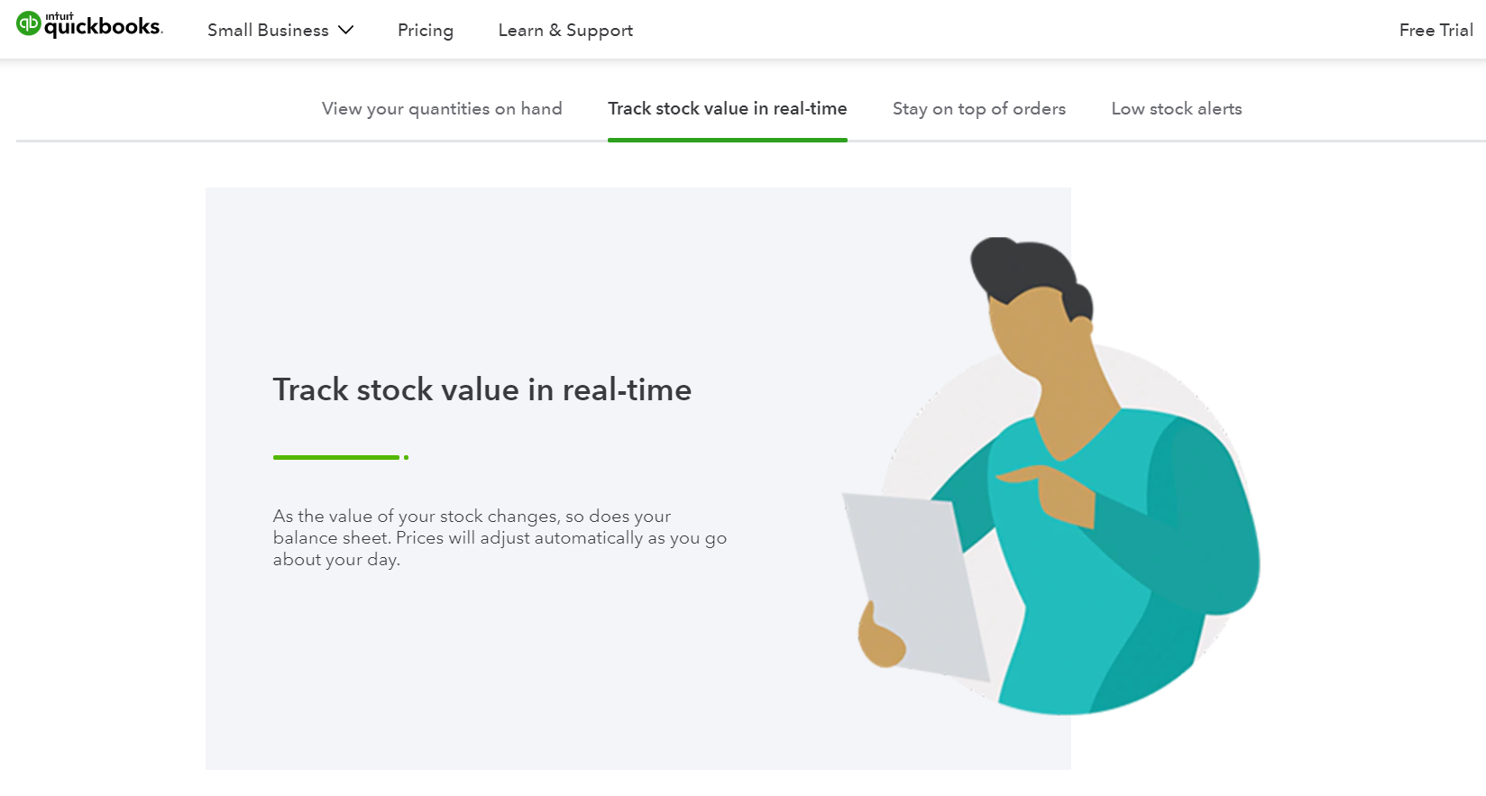 suivi des stocks dans quickbooks