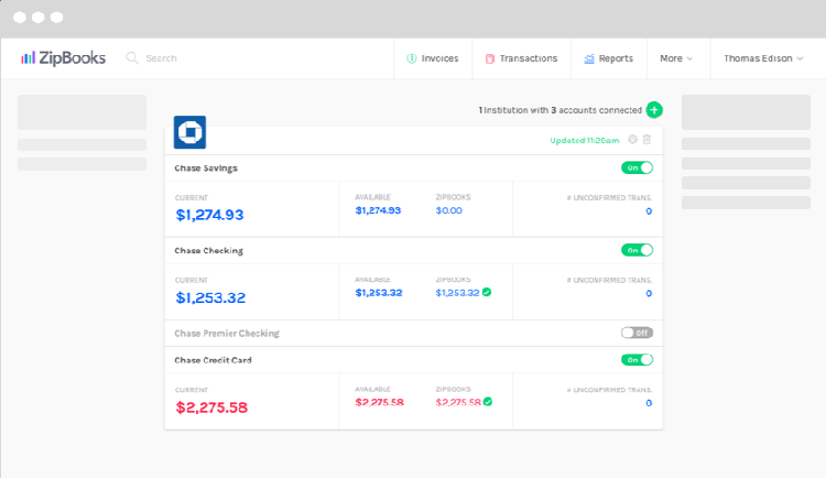 Zipbooks vs Quickbooks Características de Zipbooks