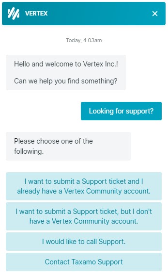 Vertex Support