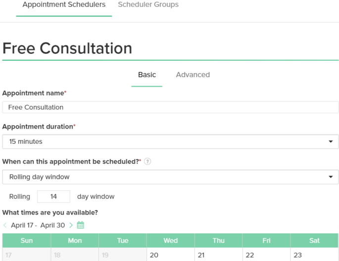 appointment schedulers