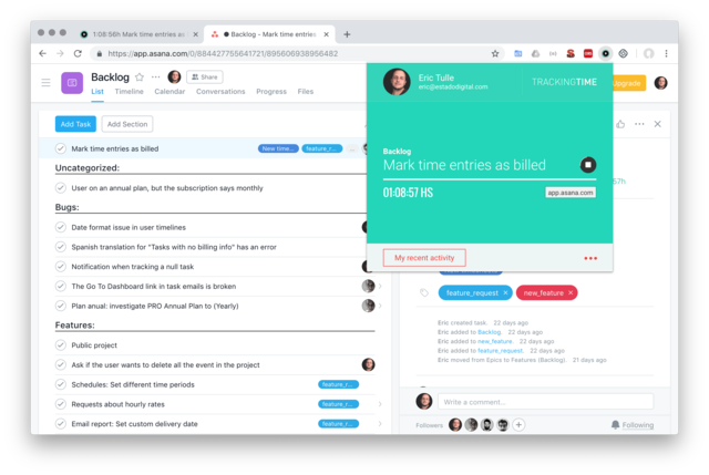 asana tracking-integraties