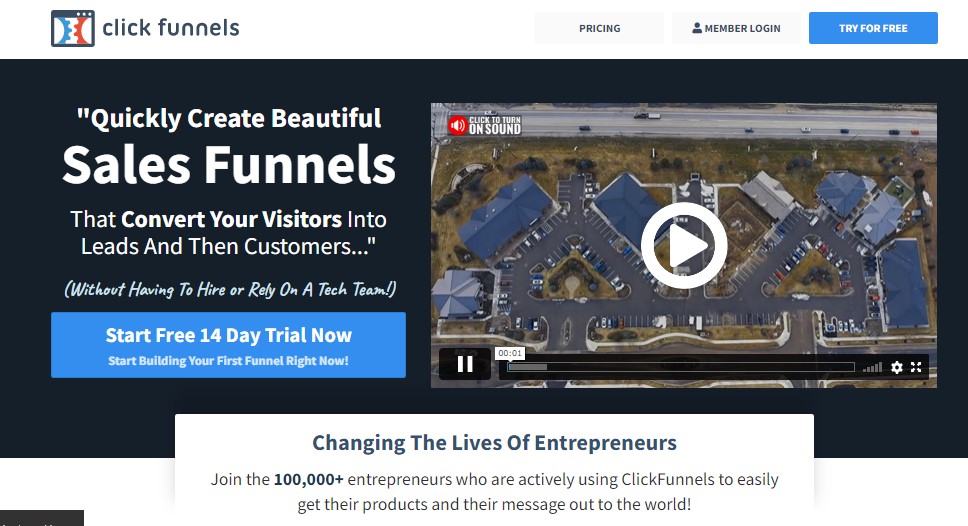 Site de ClickFunnels