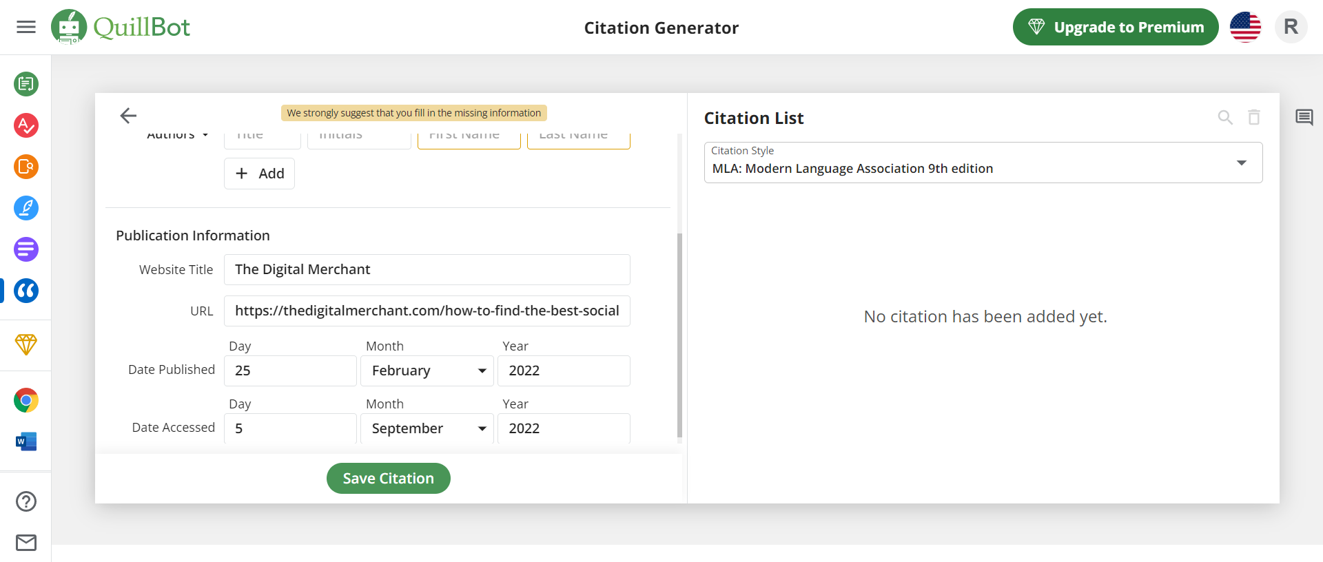 The Citation Generator