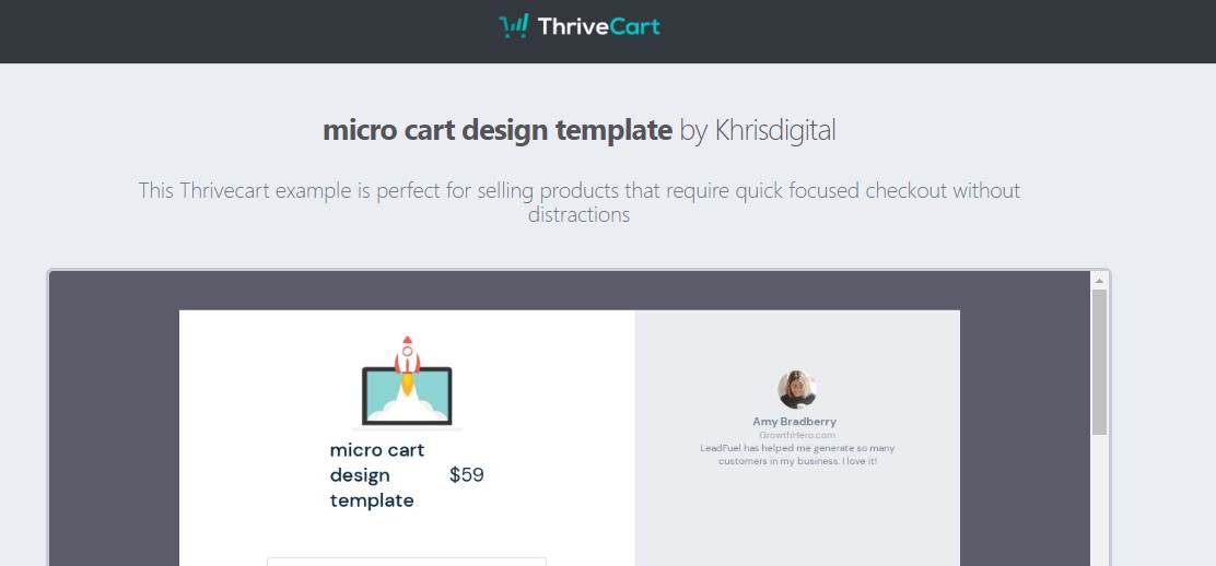 Micro Cart Design Template