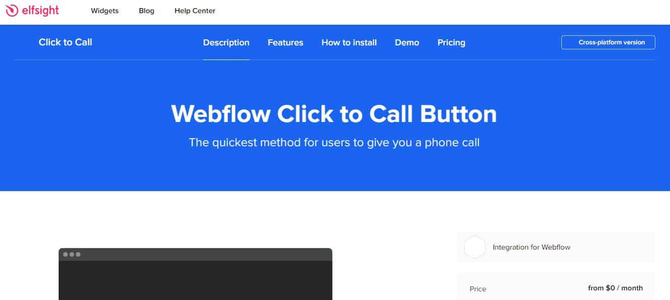 Click to Call Button from Elfsight