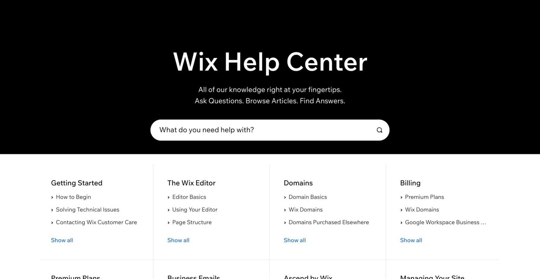 support client wix