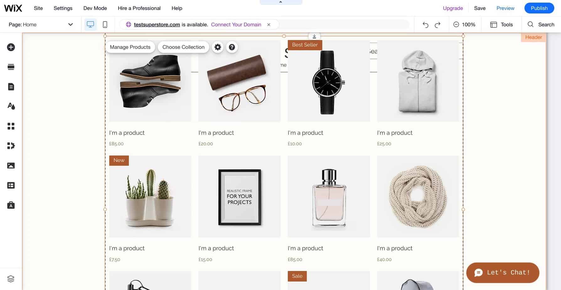 ecommerce functionality wix