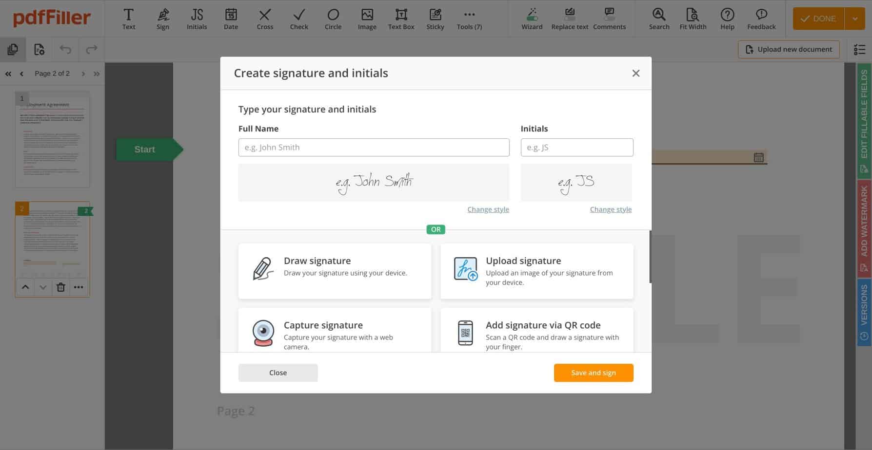 Document Signing pdffiller