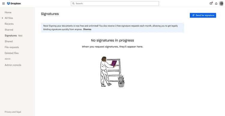 signature dropbox