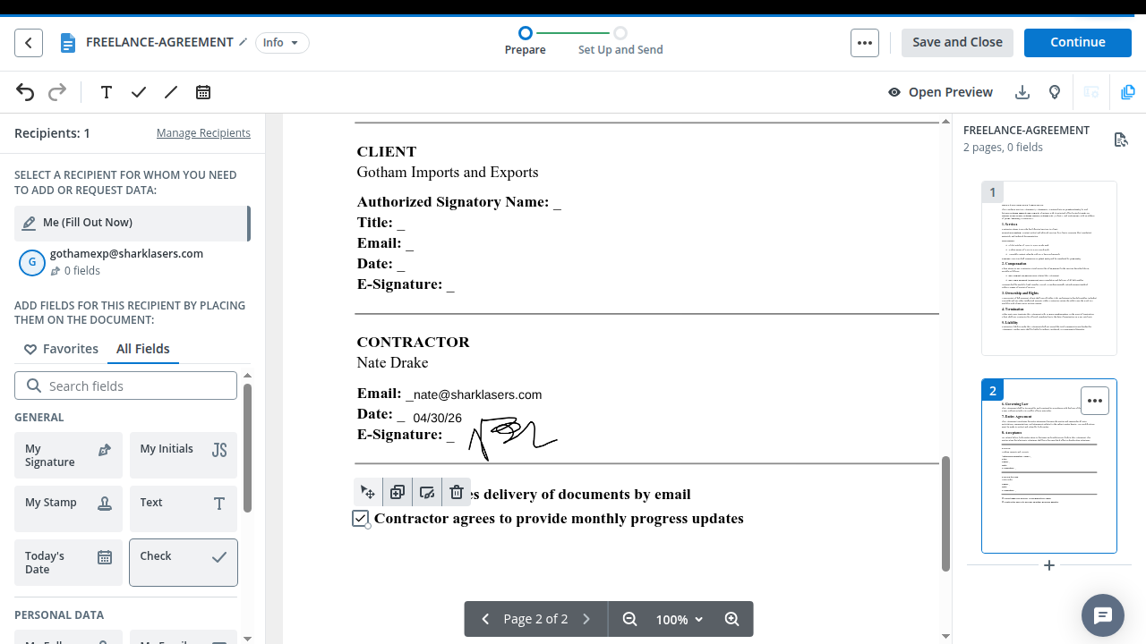 signNow Workflow